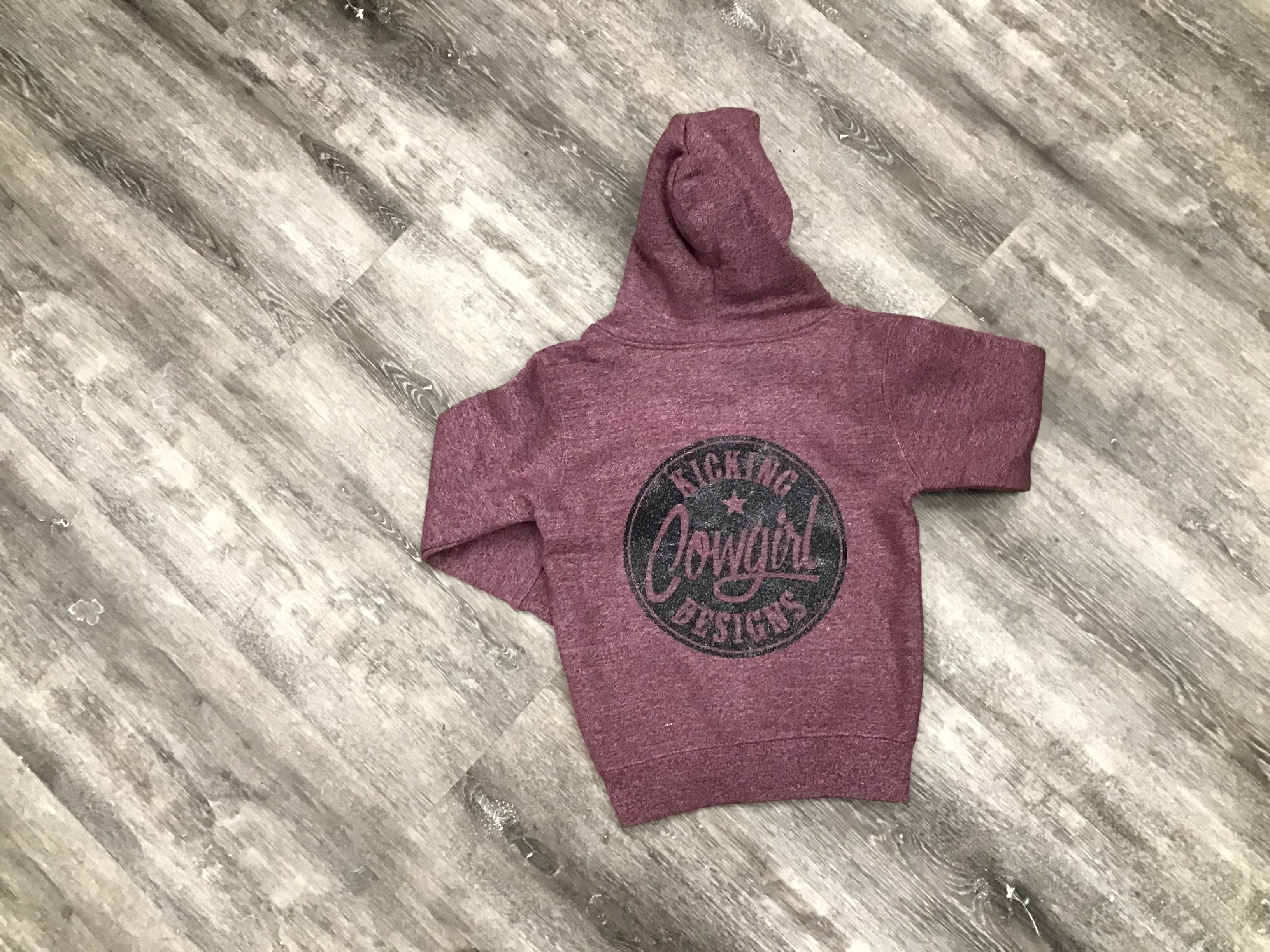 Youth Burgundy Zip Hoodie  - Philly Black Sparkle